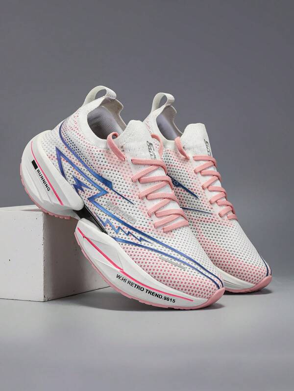 Lightweight, Thick Sole, Professional Running Shoes, Couples Sports Casual Shoes, Fashion Outdoor Shoes, Carbon Board Racing Shoes, Celebration For New Year, Wedding, Summer Breathable Retro Platform +5cm Fitness Gym Marathon Trainers For Men & Women With Shock Absorption