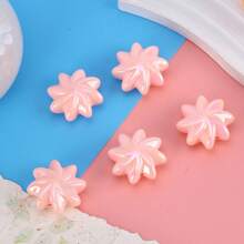 5 piezas de cuentas acrílicas multicolor de 29mm, con forma de flor espiral, para manualidades DIY de joyería, pulsera