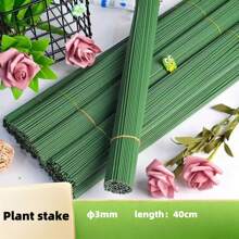 10pcs/20pcs Plant Support Stake / Flower Rod / Greenery Fixing Rod Plant Stake, Plant Rod, Garden Green Bendable Single Stem Plant Support Stake Suitable For Indoor And Outdoor Plants Potted Plants Flowers Orchids Peonies Roses Simulation Flower Rods Diy Handmade Floral Wire Green Flower Rods Simulation Fake Flower Wire Bendable Flower Rod