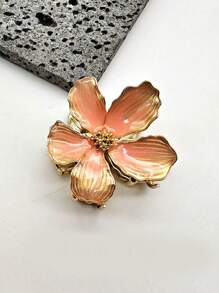 1pc Vintage Enamel Painted Floral Gradient Hair Claw Clip, Chinese Style Elegant Premium Hair Accessory, Claw Clips, Hair Claws, Clips For Hair, Hair Slide, Hair Barrettes, School Stuff