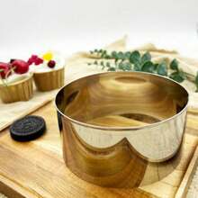 3 buc matriță inelară pentru mousse din oțel inoxidabil + set de instrumente de copt pentru biscuiți circulari în relief pentru a face tort mousse, biscuiți, gogoși și diverse produse de patiserie