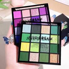 JUJU DREAM Paleta de sombras de ojos de 16 colores - Brillante y Mate, Altamente Pigmentada, Larga duración, Vegana y Sin crueldad, Kit de Maquillaje Profesional para looks de día a noche - Multicolor - Ver 14