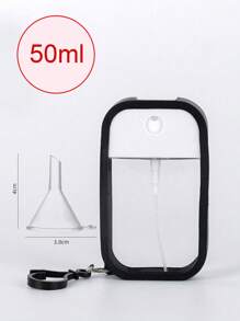 1 Set mit 4 praktischen 50ml Karten-Sprühflaschen, mit Silikonabdeckung, Haken, Trichter, kleine Alkohol-Handdesinfektionsspray-Flasche, eigenständige Parfümflasche, Gesichtswasser, Mückenschutz-Desinfektionsflasche, tragbare Parfümsprühflasche, ultrafeiner vernebelter Gesichtswasser-Zerstäuber, Sprühflasche, kleine Alkohol-Desinfektionssprühflasche