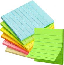 Mr. Pen- Lined Sticky Notes 3x3, 6 Pads, 45 Sheet/Pads, Pastel Colors, Sticky Notes With Lines