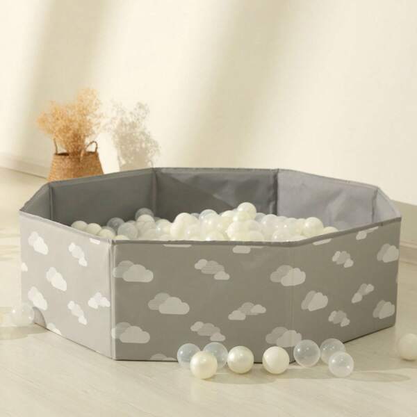 1PC 100CM 8-Sides Ball Pit Pool Ball Pit Pool Oxford Cloth Smooth Surface Cute Patterns Folding For Kids Play ( No Balls)