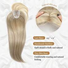 Megito Clip In Bangs, 360° Cover Bangs Hair Clip 16 Inch Brown Fake Bangs Hair Clip In Hair Extensions, Clip On Bangs For Women Clip In Hairpieces For Daily Wear - Natural Beige Balayge - 查看 3
