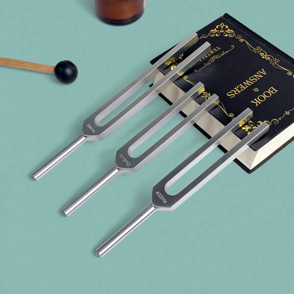 1pc Tuning Fork, Standard A At 512Hz/256Hz, Physics Experiment Tool, Acoustic Teaching Tuning Fork, 432Hz Resonance, Sound Healing Instrument, Stress Relief, Relaxation, Demagnetization, Mindfulness Meditation Device