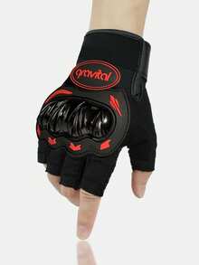 透气耐用短指骑行手套，男女通用，适合户外四季使用 - 彩色 - 查看 1