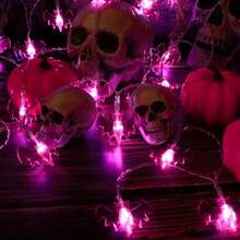 1 Peça Luzes de Fio LED em Forma de Morcego, Luzes Decorativas de Atmosfera de Feriado, Adequadas para Halloween, Casa Assombrada, Festas de Feriado, Decoração de Quarto e Sala de Estar