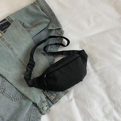 Borsa da vita alla moda e impermeabile per uomo, zaino a tracolla leggero, borsa sportiva da spalla