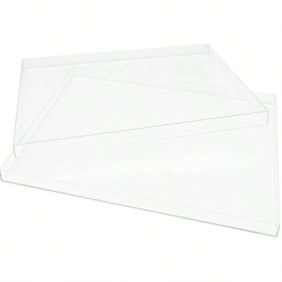 Acrylic Bathroom Countertop Tray - Small Organizer With Lid - 17"X13"X1" - Decorative Storage Trays For Coffee Table, Toilet Tank, Vanity & Room Decor Back To School - White - View 1