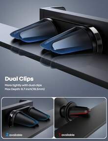 Lamicall Soporte Celular Auto, Porta Celular Auto - Carro de Rejillas de Ventilación Salidas de Aire para 15 14 13 12 11 8 XS XR,, Redmi, Android Smartphones, para 4.-6.5 Celular - Negro - Ver 5