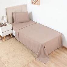 Jogo Lençol de Cama Solteiro Box 3 Peças Micropercal Antialérgico 400 Fios