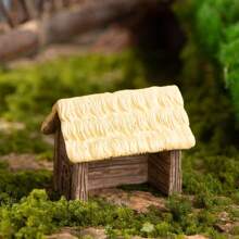 A Cute Resin Micro Landscape Ornament Featuring Animal Figurines Like Puppy, Piglet, And Lamb