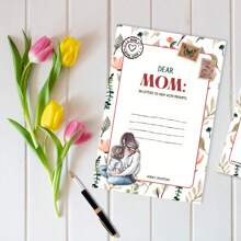 1pc Floral Pregnancy Journey Loose Leaf Binder Diary, Suitable For Expectant Mothers Memory Book, New Moms Monthly Planner, Perfect Mother's Day Gift,For School Supplies,Back To School