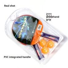 FBSPORT Ping Pong Paddle Set, Portable Table Tennis Set With Retractable Net, Rackets, Balls And Carry Bag For Indoor/Outdoor Games (The English Letters On The Ping Pong Paddles Are Screen Printed And There May Be Slight Black Blemishes. Paddles With Or Without English Letters Will Be Randomly Shipped)