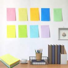 9 Pack Lined Sticky Notes 4X6 In Post 9 Pastel Colors Large Ruled Post Sticky Colorful Super Sticking Power Memo Pads Strong Adhesive Sticky Notes With Lines Office Home 35 Sheets Pad