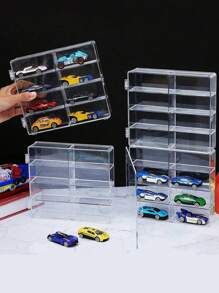 1 PEZZO, Mobile espositore in plexiglass, espositore per 8 auto , scatola di storage per auto in miniatura, scatola di storage per ufficio, usato per la decorazione della casa
