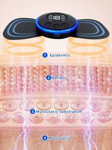 Physischer drahtloser TENS EMS Massagegerät, elektrischer smarter Fitness Körper Silikon Nacken Rücken Ganzkörper Massage Patch Muskel Stimulator - Muttertagsgeschenke, Valentinstaggeschenke für den Freund, Valentinstag Geschenke, rosa süß St. Patrick's Day 120mAh