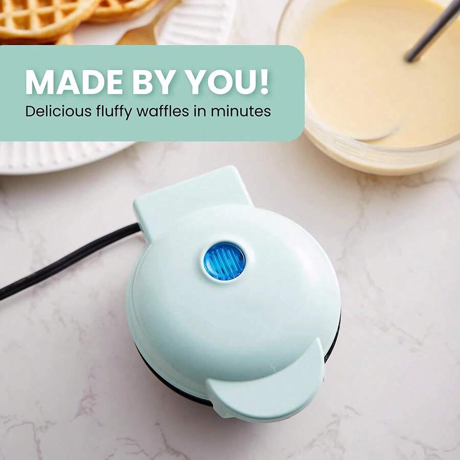 [Mini Home]Automatic Waffle Maker Breakfast Maker Mini Non-Stick Portable Lightweight Fryer All-in-One ¡Fácil de conseguir un desayuno abundante, novatos y dioses asesinos de la cocina!