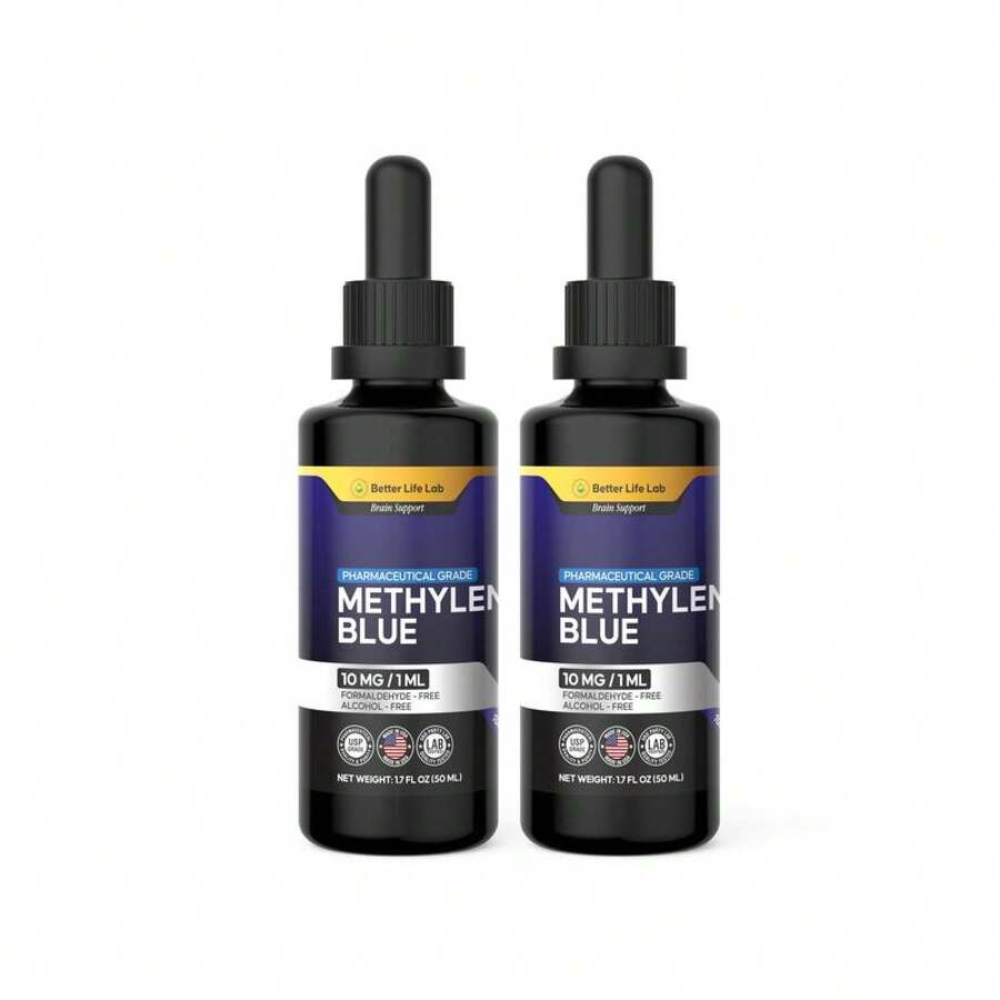 Pharma-Grade Methylene Blue Supplements – Enhance Focus, Memory & Cognitive Energy - 2 Pack - 查看 1