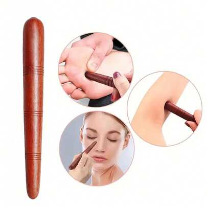 1 que mát-xa gỗ lê hình hoa - Dụng cụ bấm huyệt tự nhiên cho chân, lưng và thần kinh tọa, không chứa hóa chất, hỗ trợ thư giãn | Thiết kế truyền thống | Bề mặt mịn, Cạo gió, Thoát bạch huyết, Cellulite, Dụng cụ gãi lưng, Trường học, Trở lại trường học, Du lịch, Vật dụng cần thiết khi đi du lịch, Vật dụng cần thiết cho gia đình, Spa, Dụng cụ mát-xa, Mát-xa, Máy mát-xa, Spa