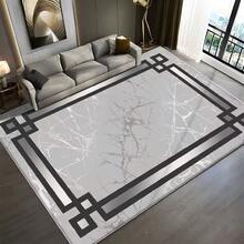 A Large Area Rug With A Distinctive Gray Pattern, Featuring A Modern Minimalist Style. This Luxurious Area Rug Complements Various Home Decors, Is Premium Machine-Washable, And Made With High-Density Material With Non-Slip Bottom Particles. It Is Fade-Resistant, Modern, Lightweight, And Portable, Suitable For Bedrooms, Living Rooms, Dining Rooms Entryway Decor Bathroom Kitchen Decor - Multicolor - View 28