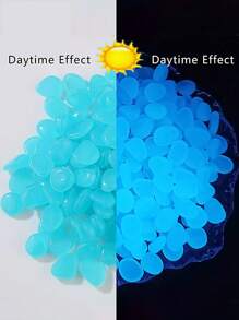 300Glowing Pebbles, Glowing Decorative Stone Powered By Light And Solar Energy, Outdoor Decoration Of Walkways, Gardens & Swimming Pools, DIY Making, Aquarium Decoration, Passage Decoration, Potted Plants, Fish Tank Decoration