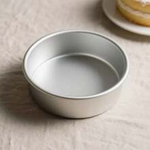 1 套高品质铝制圆形蛋糕模具，固定底部，适用于烤箱，厨房用品，烘焙必需品，适用于婚礼、情人节和生日派对 - 銀色 - 查看 4