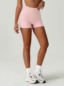 GOSOUER Women No Front Seam Hip Lifting Breathable Cycling Gym Sports Short