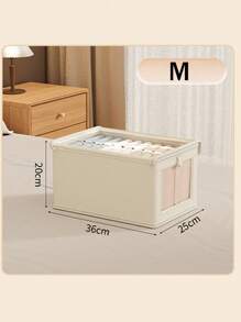 1pc Oxford Cloth Miscellaneous Clothing Storage Box, Dustproof Household Clothing Storage Box, Large Organizing Box With Lid. Clothing Cabinet Storage, Storage, And Organizing Box. Convenient And Practical.