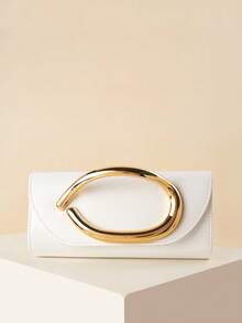 复古纯色手拿包，百搭手提包，时尚 PU 包，适合女士，也适合婚礼、派对、舞会、晚宴