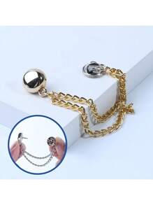 2pcs Elegant Pairs Of Trousers And Magnetic Cuffs, Adjustable, Detachable And Durable Alloy Material, Leg Fasteners, Rolled-Up Leg Fasteners And Collar Fasteners, Seamless Magnetic Fasteners For The Hem Of Short T-Shirts, Fashionable Outdoor Accessories For Both Men And Women