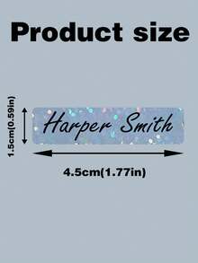 60/120pcs Personalized Customized Name Stickers Waterproof Labels, Identification Name Tags, Durable Self-Adhesive Labels 1.5x4.5cm, Multiple Holographic Glitter Styles Design, Perfect Gift Supplies For Organization, Office, Home Personal Use - Multicolor - View 11