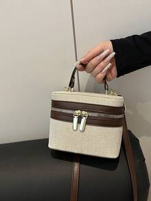 2025mini 春季新款女士黑色结构单肩包/斜挎包奢华单肩包女士手提包斜挎包单肩包旅行钱包和手提包