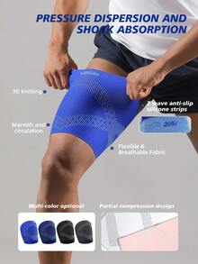 VBOSI 1 Piece 3D Knitted Strong Compression Thigh Sleeve – Breathable Sports Support For Running, Gym & Daily Use For Men Women - Multicolor - View 5