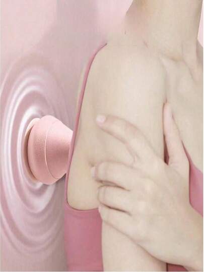 1 个硅胶自用按摩球，普拉提，带吸盘的日常休闲，深层组织背痛肌肉结按摩器，肌筋膜放松手动按摩球，足底筋膜炎，运动后力量训练背部压力缓解。万圣节；感恩节；圣诞节；礼物