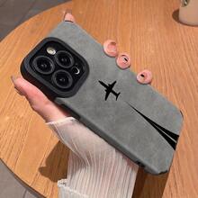 Funda de Teléfono de Diseño de Moda con Patrón de Pista de Avión Negro, Adecuada para iPhone 16/16Pro/16ProMax/16Plus/15/15Plus/15Pro/15ProMax, 14/14Plus/14Pro/14ProMax, 13/13Pro/13ProMax, 12/12Pro/12ProMax, 11/11Pro/11ProMax, 7/8Plus, XR/Xs/XsMax, Cubierta Protectora de TPU Resistente a los Golpes, Elegante y de Alta Gama - Colores mixtos - Ver 5