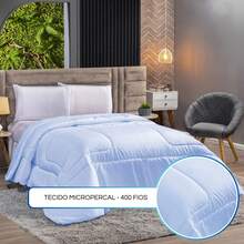 Double Percale 400 Thread Count Satin Duvet For Every Style - Baby Blue - View 5