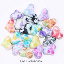 20 Pcs Colorful Acrylic Beads, Heart Star Spacer Beads, Suitable For Bracelet, Necklace Making, Earring Pendants, Jewelry DIY Accessories