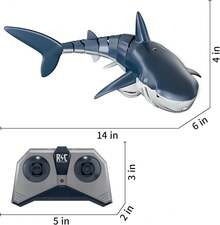 TEMI Remote Control Crocodile, High Simulation Scale Prank Alligator With Glowing Eyes, For Pool Bathroom RC Boat For 6+ Boys Girls Birthday Halloween Christmas Toys