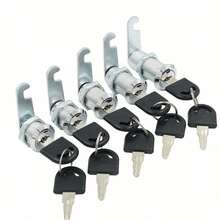 1件/2件凸轮锁，带2把钥匙，单螺栓型，适用于抽屉、文件柜、金属储物柜、木制橱柜、衣柜、储物柜