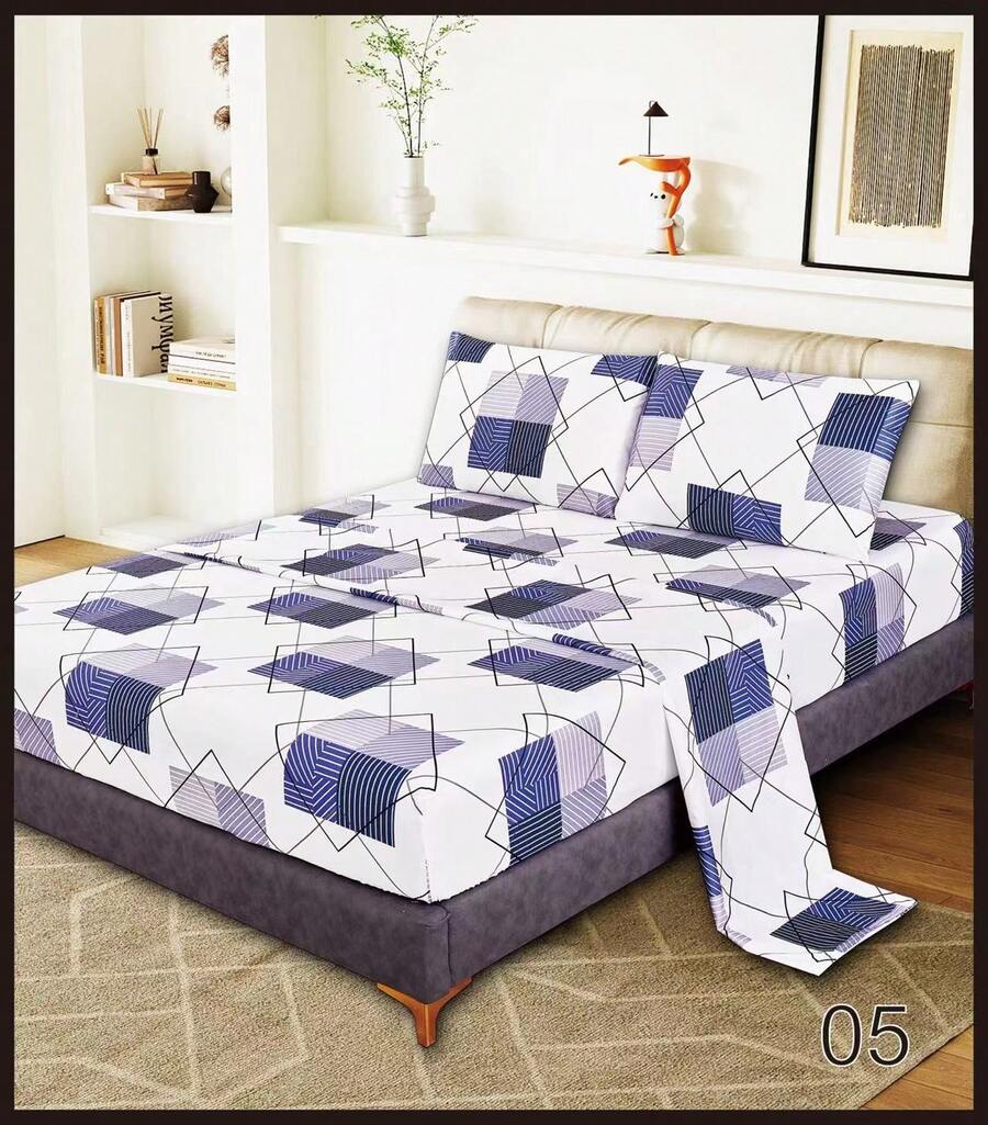 Sheet Sets With Pillowcases - Blue and White - View 1