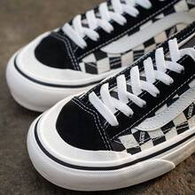 Vans 2026 春季新款 136 Decon VR3 经典复古黑白棋盘格低帮休闲帆布鞋 VN0A4BX91KP，男女通用 - 黑與白 - 查看 10