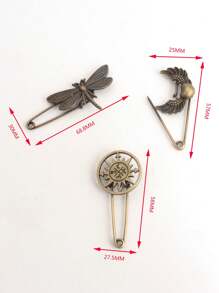 5/10/20pcs Assorted Vintage Style Alloy Brooch, For DIY Jewelry Making