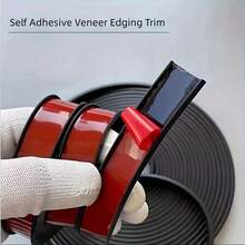 1 قطعة شريط حواف ذاتي اللصق بشكل حرف U بطول 5 متر/196.85 بوصة، غطاء واقي للحماية والديكور لحواف الطاولات والكراسي