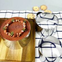 3 buc matriță inelară pentru mousse din oțel inoxidabil + set de instrumente de copt pentru biscuiți circulari în relief pentru a face tort mousse, biscuiți, gogoși și diverse produse de patiserie