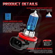 CHUSYYRAY FIT Nissan Cube 2009-2014 H4 H11 LED Headlight + Fog Light Combo Bulbs Kit 4PCS - H4+H11 - View 5