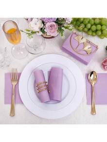 20/60/100 servilletas de bebida moradas, servilletas de cóctel moradas de 2 capas, servilletas desechables moradas para cena, boda, fiesta de cumpleaños, graduación