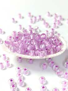 Kit de 320 cuentas de vidrio para hacer joyas, cuentas de vidrio iridiscentes transparentes de 4 mm 8/0 en 30 colores, 20 g/paquete, accesorios de alta calidad uniformes y duraderos, adecuados para hacer pulseras francesas hechas a mano, joyería con cuentas, pulseras bordadas, aretes, collares, anillos, regalos para familiares y amigos